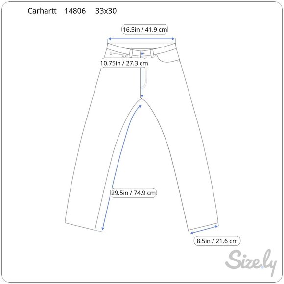 Carhartt Men's Relaxed Fit Blue Denim Jeans Size 33 X 30 - Picture 8 of 8